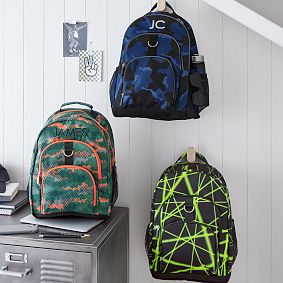 Gear-Up Blue Navy Camo Backpack and Cold Pack Lunch Box Bundle, Set of 3