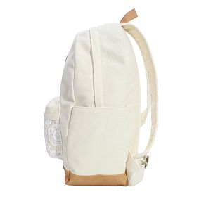 Northfield Solid Cream Crochet Backpack