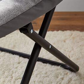 Simple Basketweave Silver Hang-A-Round Chair