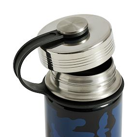 Blue Navy Camo Slim Water Bottle