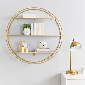 Glam Round Wall Bookcase