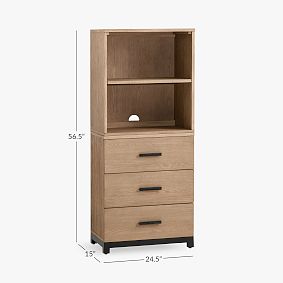 Kearny Tall Bookcase with Drawer Storage (24.5")