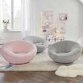 Open Box:  Performance Everyday Velvet Rose Groovy Swivel Chair