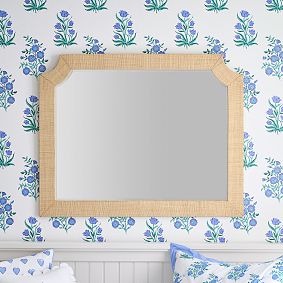Cleo Grass Cloth Mirror (40&quot;x32&quot;)