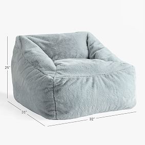 Large Faux Fur Quarry Modern Bean Bag Lounger