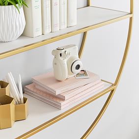 Glam Round Wall Bookcase