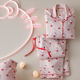Hello Kitty&#174; Hearts Loose Fit Organic Percale Pajama Set
