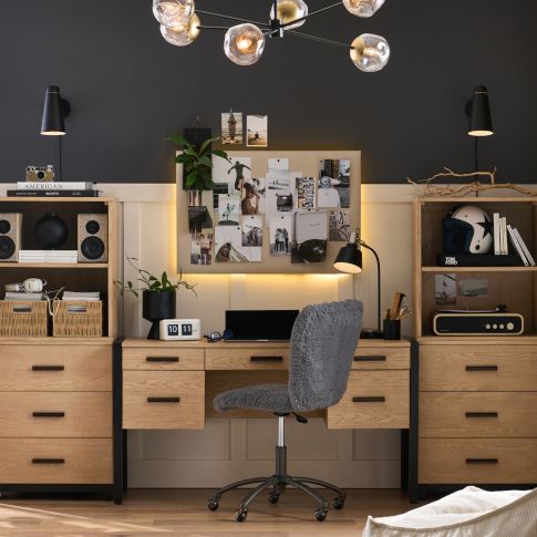 Modern Neutrals Study Space