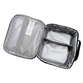 Gear-Up Reflective Grid Black Cold Pack Lunch Box