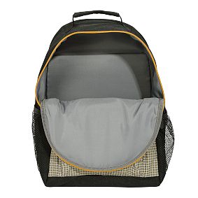 Gear-Up Reflective Grid Green Backpack &amp; Cold Pack Lunch Box Bundle