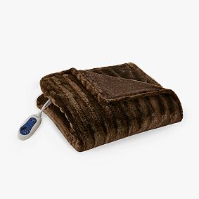 Beautyrest Heated Faux Fur Throw