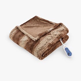 Beautyrest Heated Oversized Faux Fur Throw