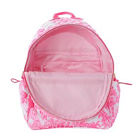 Lilly Pulitzer Pink Toile Quilted Backpack | Pottery Barn Teen display picture 2