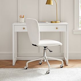 Performance Heathered Basketweave Carey Swivel Desk Chair