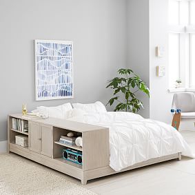 Ultimate Platform Bed &amp; Cubby/Cabinet Set