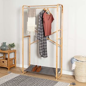 Bamboo &amp; Canvas Garment Rack