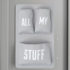 Gray "All My Stuff" Locker Essentials Pocket