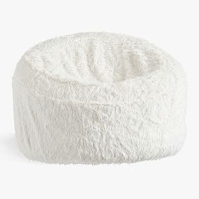 Inflatable Faux-Fur Ivory Chair