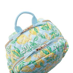 Lilly Pulitzer Quilted Make Lemonade Backpack &amp; Water Bottle Bundle