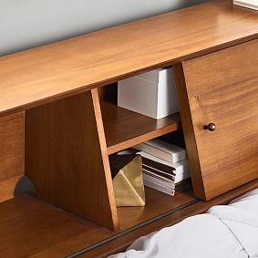west elm x pbt Mid-Century Side Storage Platform Bed