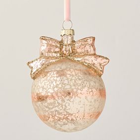 LoveShackFancy Striped Mercury Ornament with Bow