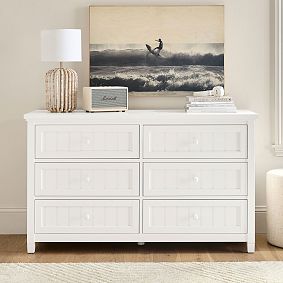 Beadboard 6-Drawer Dresser (56w x 19d")