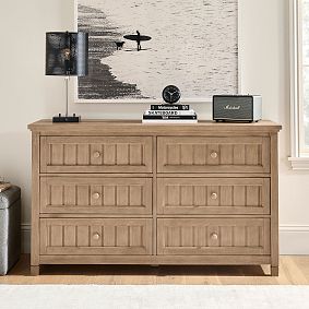 Beadboard 6-Drawer Dresser (56w x 19d")