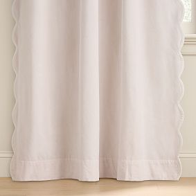 Sweet Scallop Velvet Blackout Curtain