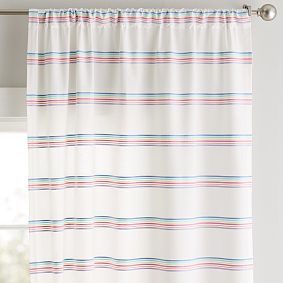 Rainbow Stripe Sheer Curtain Set