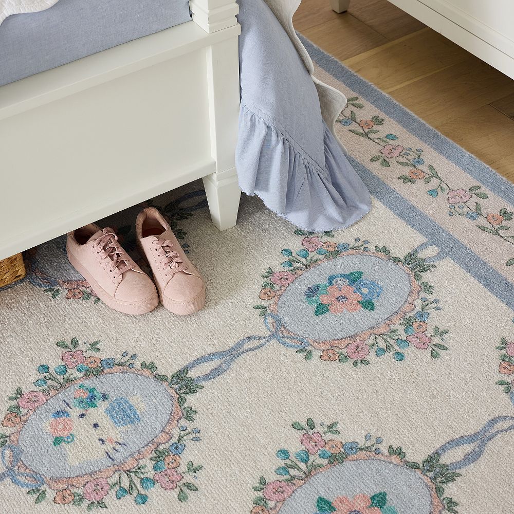 Hello Kitty® Locket Rug - 8'x10' Feet, Chambray