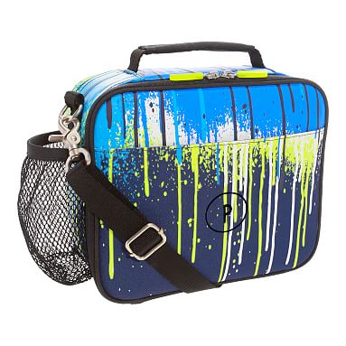 Gear-Up Drip Painting Blue Glow-in-the-Dark Recycled Lunch Boxes