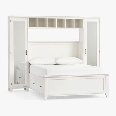 Hampton Storage Bed with Vanity Towers Set