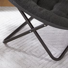 Chunky Boucle Charcoal Hang A Round Chair