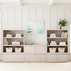 Costa Bookcase Media Set with Drawers (120")