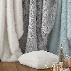 Feathery Faux Fur Throw