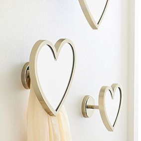 Heart-Shaped Mirror Hooks