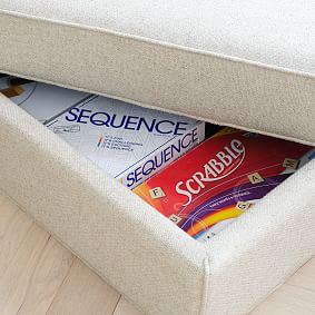 Piped Cushy Loveseat Set with Storage (65")