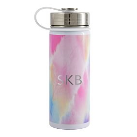 Slim Watercolour Rainbow Tie-Dye Water Bottle