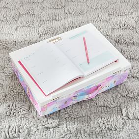 Adjustable Lapdesk - Colour Flow Metallic Watercolour Tie-Dye