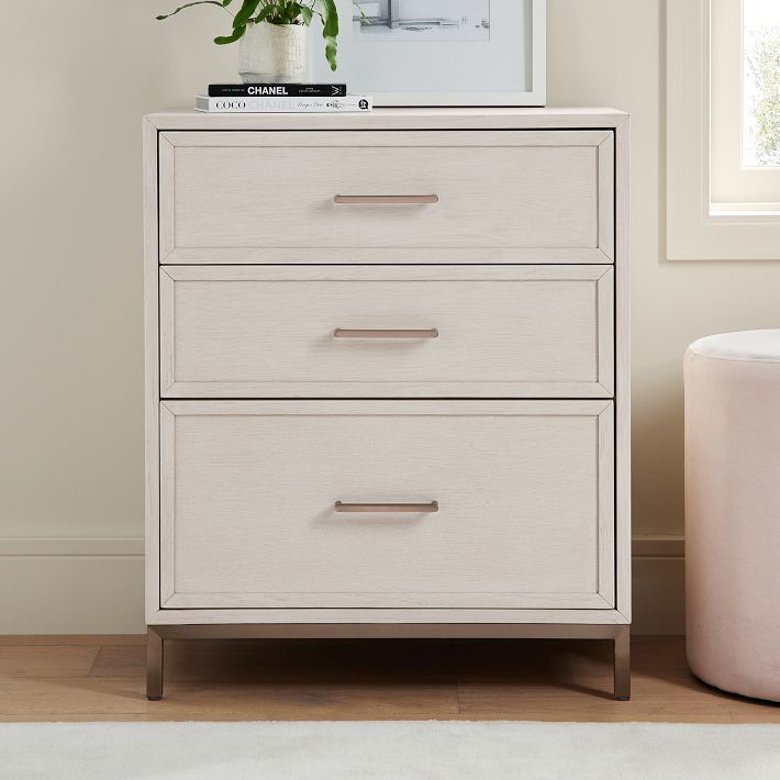 Blaire 3-Drawer Storage Cabinet, Simply White