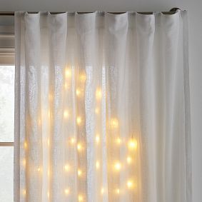 Heart Light-Up Sheer Curtain