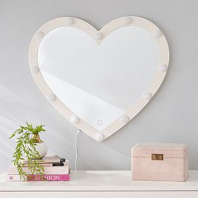 Heart-Shaped Marquee Mirror (24")