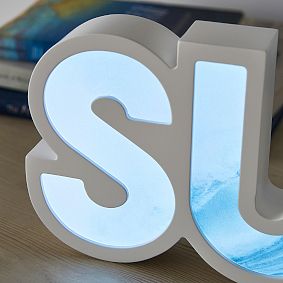 Surf Word Tabletop Light