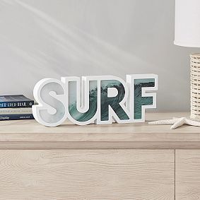 Surf Word Tabletop Light