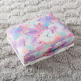 Adjustable Lapdesk - Colour Flow Metallic Watercolour Tie-Dye