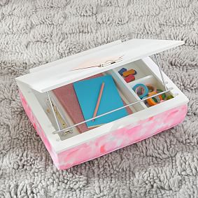 Adjustable Super Storage Lapdesk- Claire Pink Brushstrokes