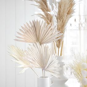 Dried Palm Leaf Bundle- Set of 3- Natural