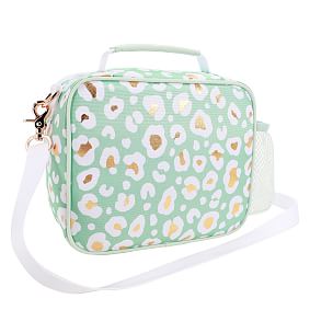 Gear-Up Aqua Gold Metallic Leopard   Lunch Box