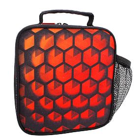 Gear-Up Red Hexagon Gamer   Lunch Box