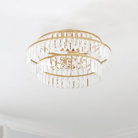 Monique Lhuillier Crystal Drop Flush Mount (18")